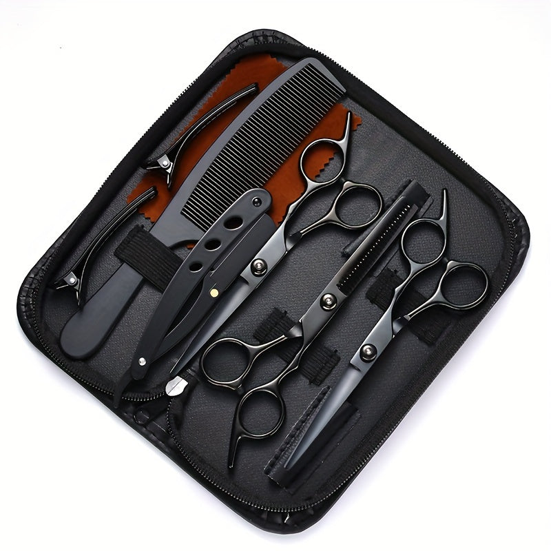 1 hair cutting tool and a 9-piece 6.0-inch kit of professional scissors, ideal for home salons and beauty parlors.