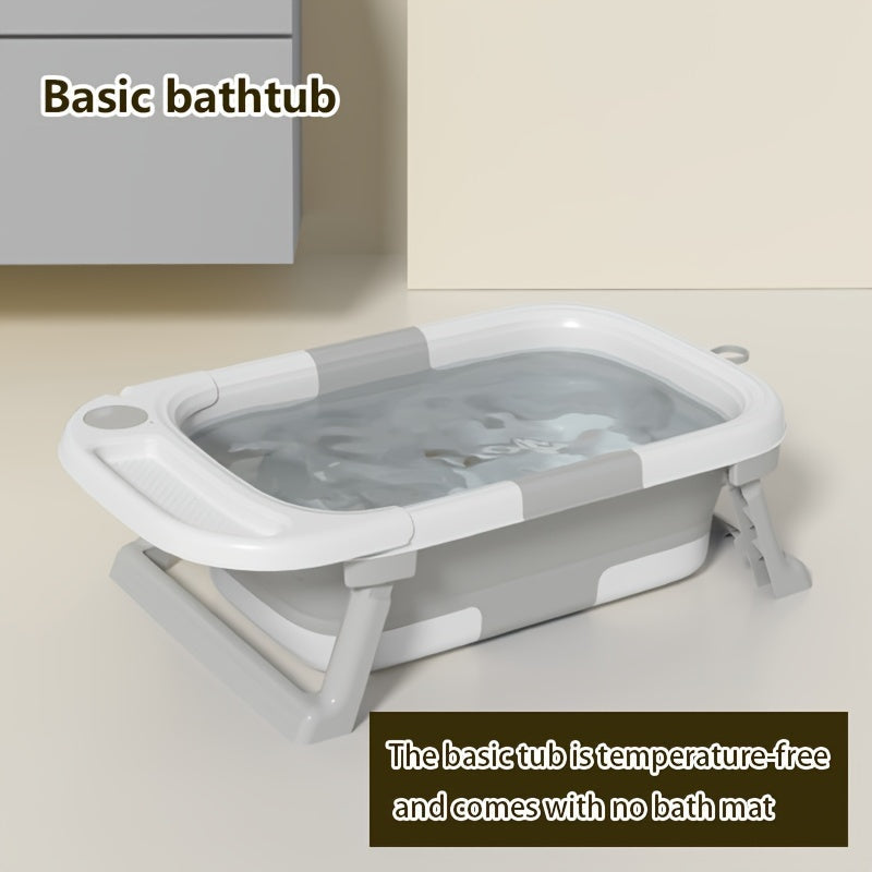 1-piece collapsible bathtub for the home, featuring a spacious design with a basic, temperature-sensing function.