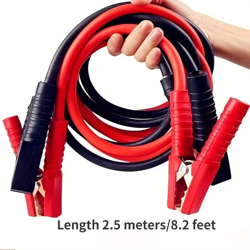 Rugged 1000A Car Jump Starter Cable Set, 3.05m Insulated with Alligator Clips - Cold Weather and Corrosion Resistant for Emergency Battery Charging.