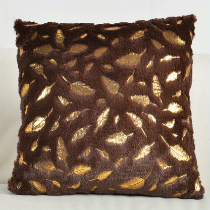 Luxurious faux fur throw pillow cover without pillow core, perfect for sofa, bedroom, car.