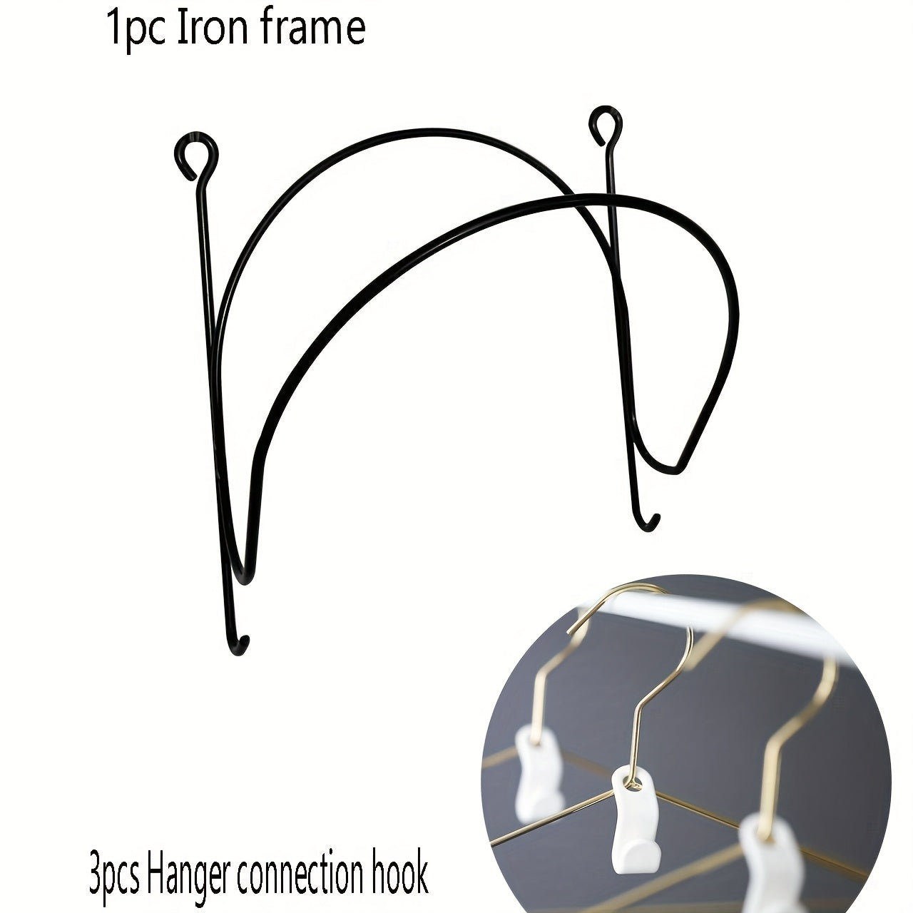 One Storage Rack with 4 Pieces, including 1pc Storage Rack, 3pcs Hook Connection Buckle, Towel Rack, Red Wine Rack, and Wall-mounted Clothes Rack. Can Be Stacked for a Multi-functional Iron Art Storage Solution.