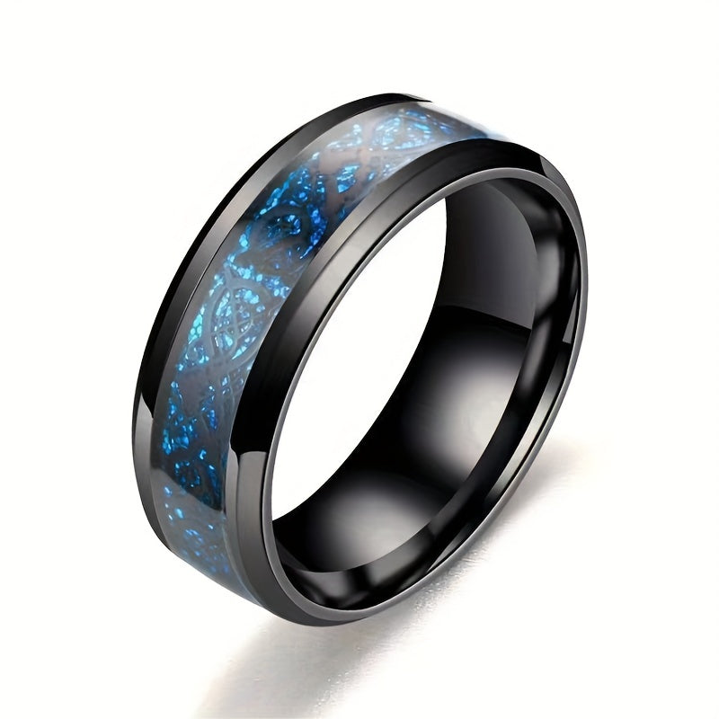 Set of 6 Punk Style Band Rings crafted from Stainless Steel in a variety of colors for mixing and matching, ideal for both Men and Women to complement their daily attire.