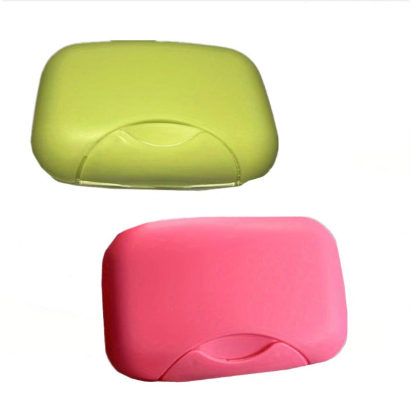 Get 2 Portable Travel Soap Dishes - Sturdy, Water-resistant Case with Locking Mechanism to Keep Soaps Safe and Dry while Traveling