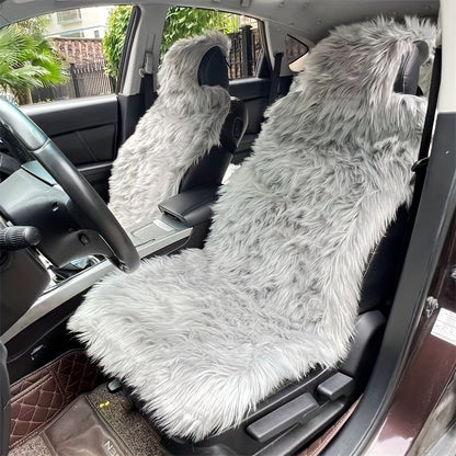 Thickened plush seat cushion for winter car driving.