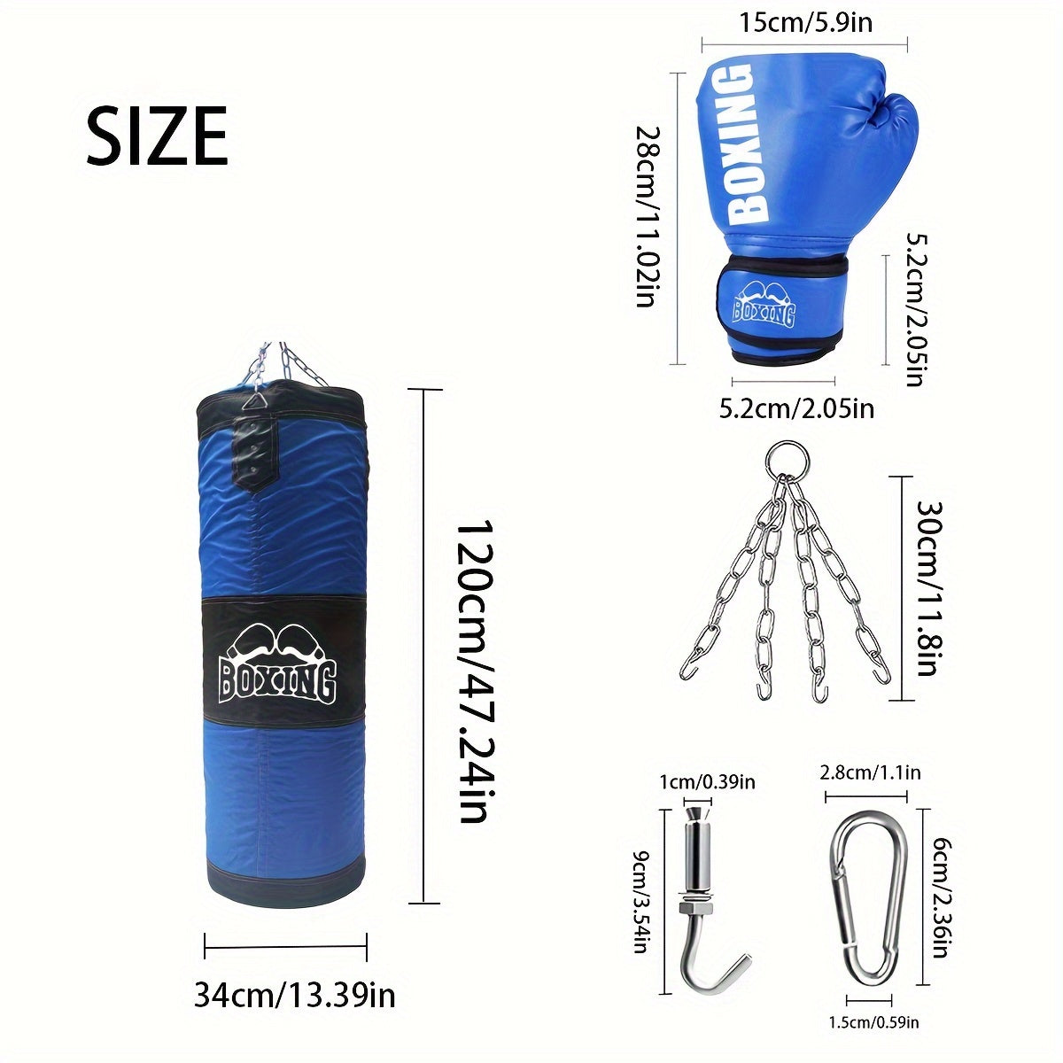 Adult unisex Sanda martial arts boxing bag for MMA training, hanging punching bag