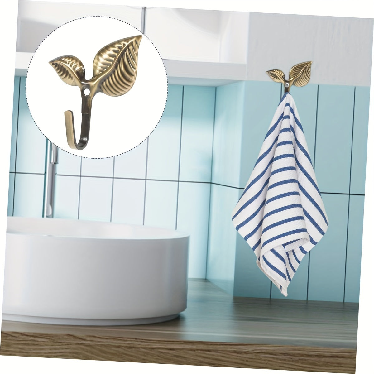 This elegant set of 2 Modern Minimalist European Style thickened leaf curtain hooks is perfect for living rooms and office curtain rods. With decorative golden curtain rods and elegant wall-mounted clothes hangers, it is ideal for home decoration and