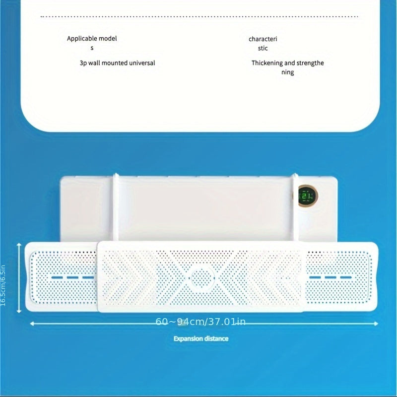 Adjust the Adjustable Air Conditioner Wind Deflector to control air flow and prevent direct blowing, reducing both hot and cold air flow.