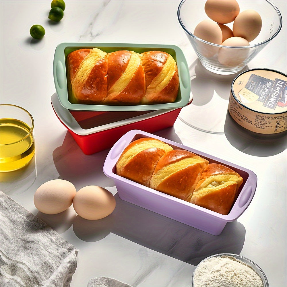 Silicone Loaf Pan- Baking Bread and Toast Making Tool, Non-Stick Bakeware (19.56cm X 9.4cm) - Oven and Kitchen Accessories