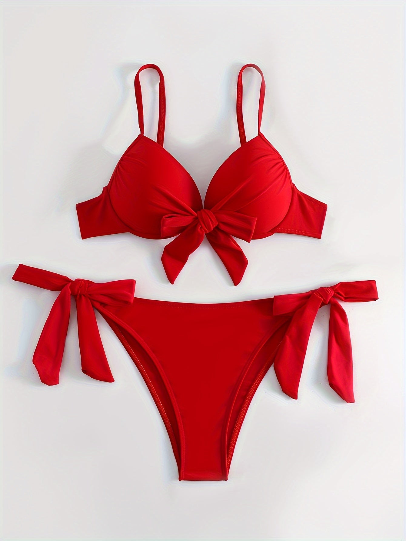 Big Red Hard Pack Strap Bikini Set