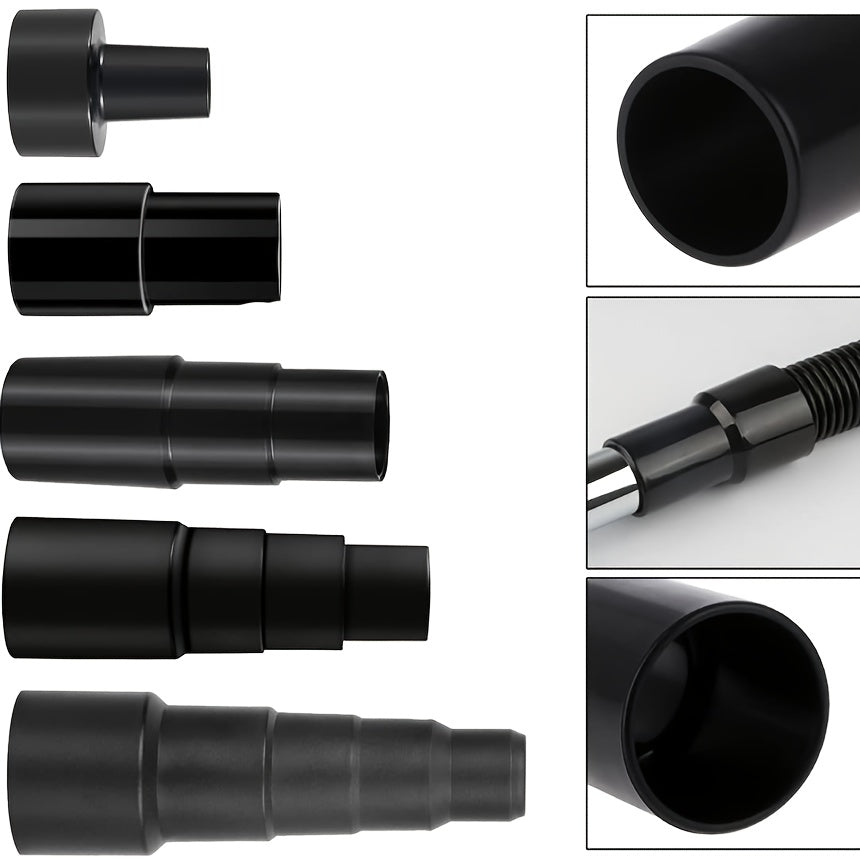 5-Piece Shop Vac Hose Adapter Set - Fits a Range of Sizes from 6.35cm to 3.81cm, 3.51cm to 4.45cm, and Beyond