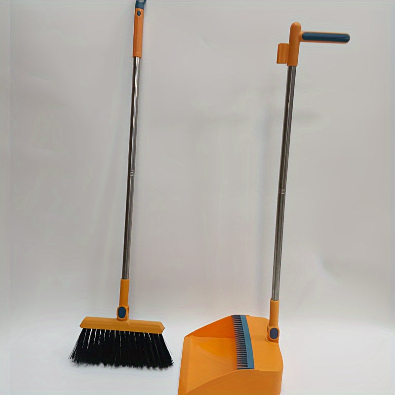 Multifunctional Broom and Dustpan Set for All Areas - Non-Stick, Effortless Cleaning for Home, Office, Kitchen, and Outdoors - Perfect for Living Room, Bedroom, Bathroom, and Outdoor Areas