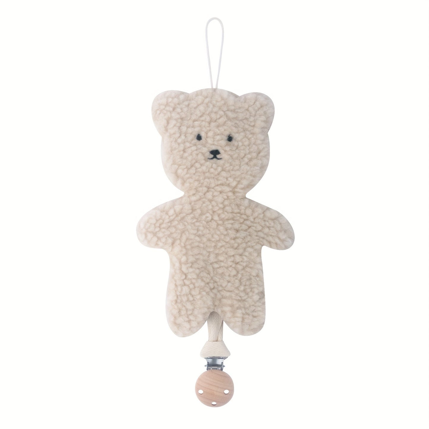 Adorable Cartoon Pacifier Chain with Soft Plush Bear Design, Pacifier Holder, and Clip