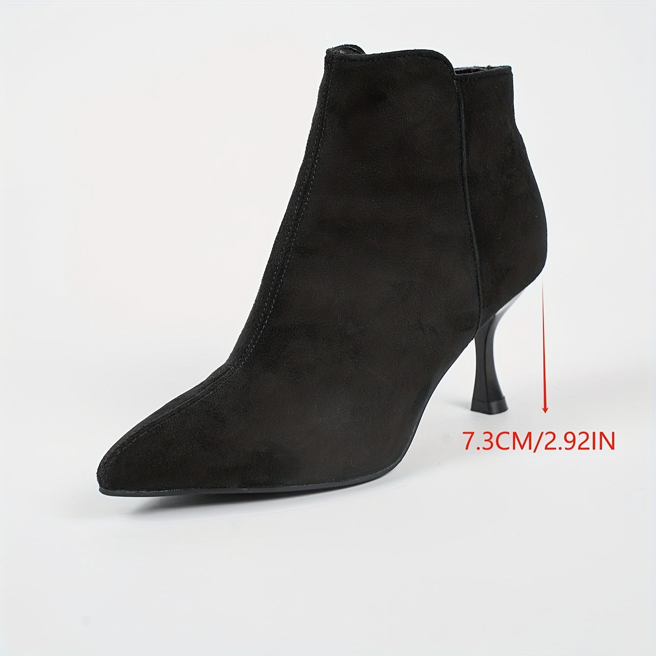 New elegant pointed velvet short boots for women, suitable for all styles.