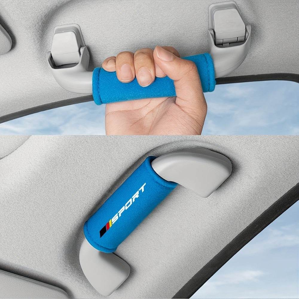 4 car interior supplies for roof armrest and interior handle protection cover.