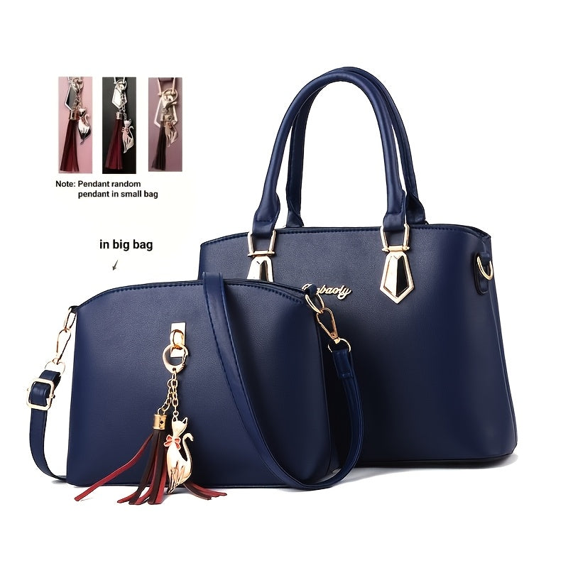 Stylish and versatile 2-piece ladies' bag with large capacity, suitable for gifting girlfriends, wives, and parents on Valentine's Day or birthdays.