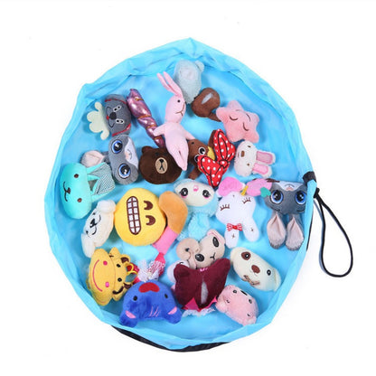 Durable polyester toy storage bag for kids' toys and clothes, perfect for moving and outdoor play.