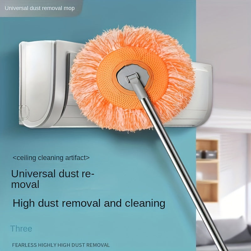 Flexible and Rotating Ceiling Mop for Effortless Dust and Wet Cleaning on Floors, Walls, Tiles, Glass, and Cars