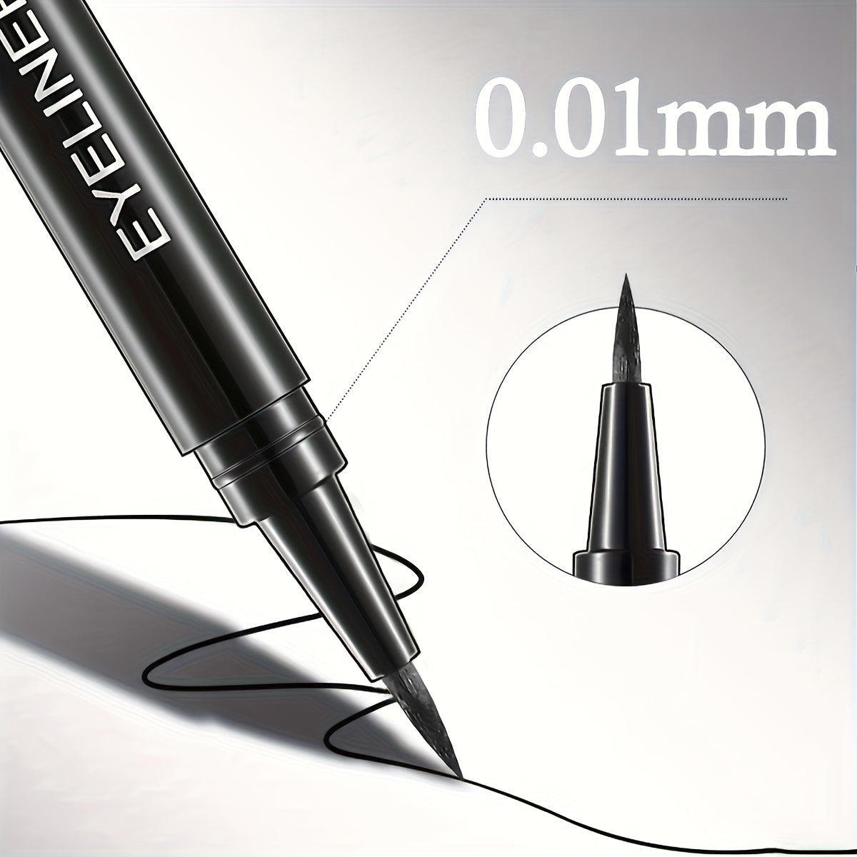 3 Black Liquid Eyeliner Pens for beginners - Quick dry, waterproof, and smudge-proof. Ultra-fine tip with long-lasting hold, ideal for festivals and gifts.