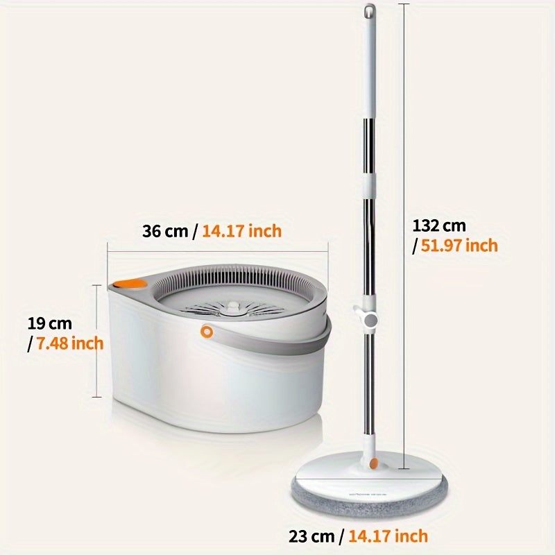 Joybos Round Swivel Mop and Bucket Set features a Dirty/Clean Water Separation System, Self-Swivel Mop Head for Hardwood and Marble Floors, and includes 4 Pads.