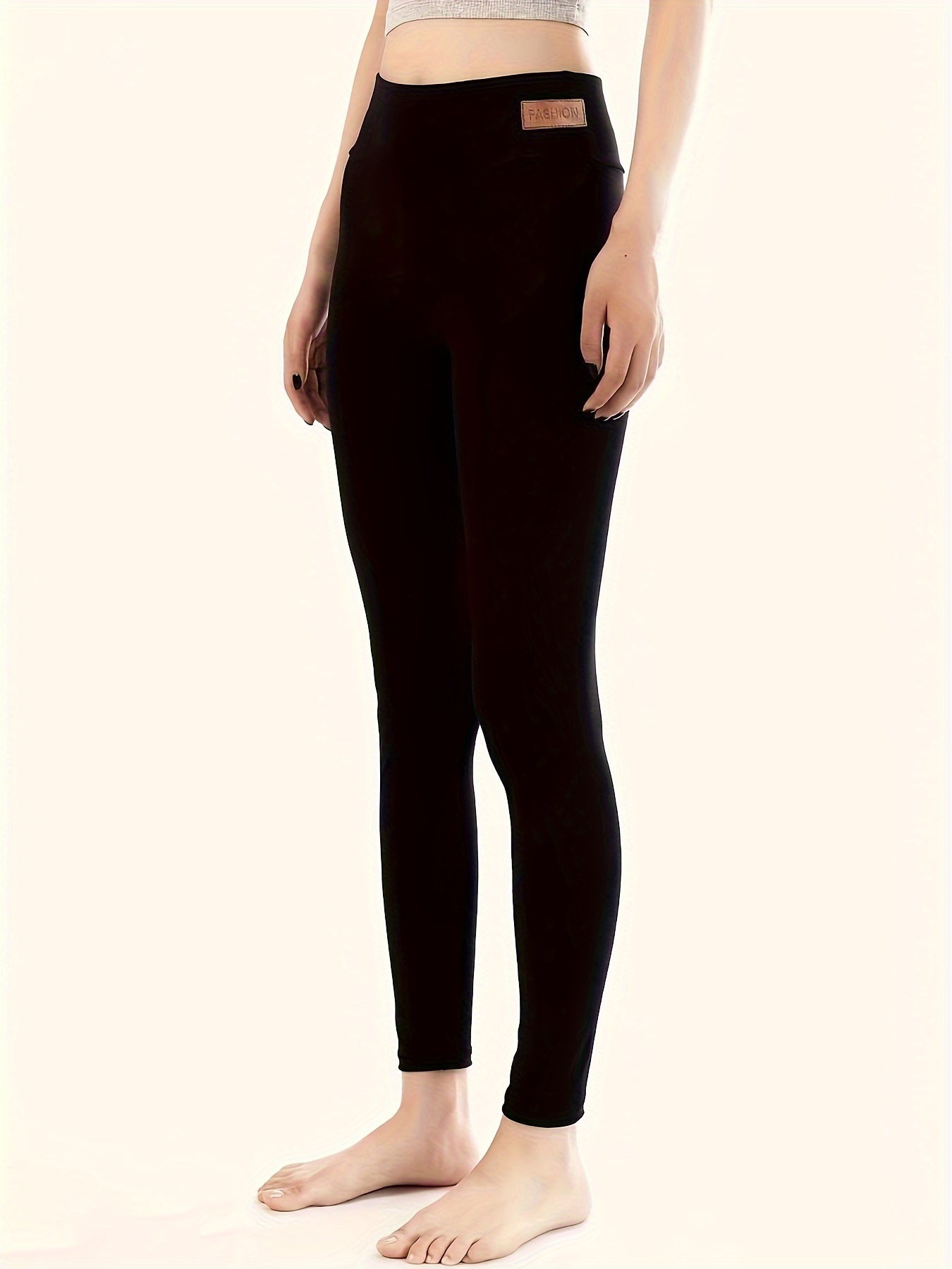 Comfy Women's Plush Lined Tights, Ideal for Fall and Winter