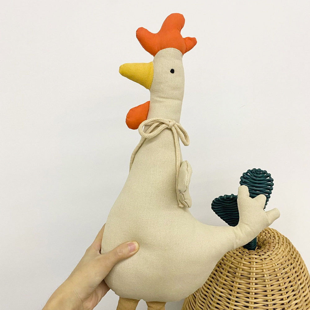 Plush toys gift set featuring cartoon animal dolls – baby giraffe, chicken, and cute goose. Perfect for birthdays, Halloween, and Christmas gifts for boys.