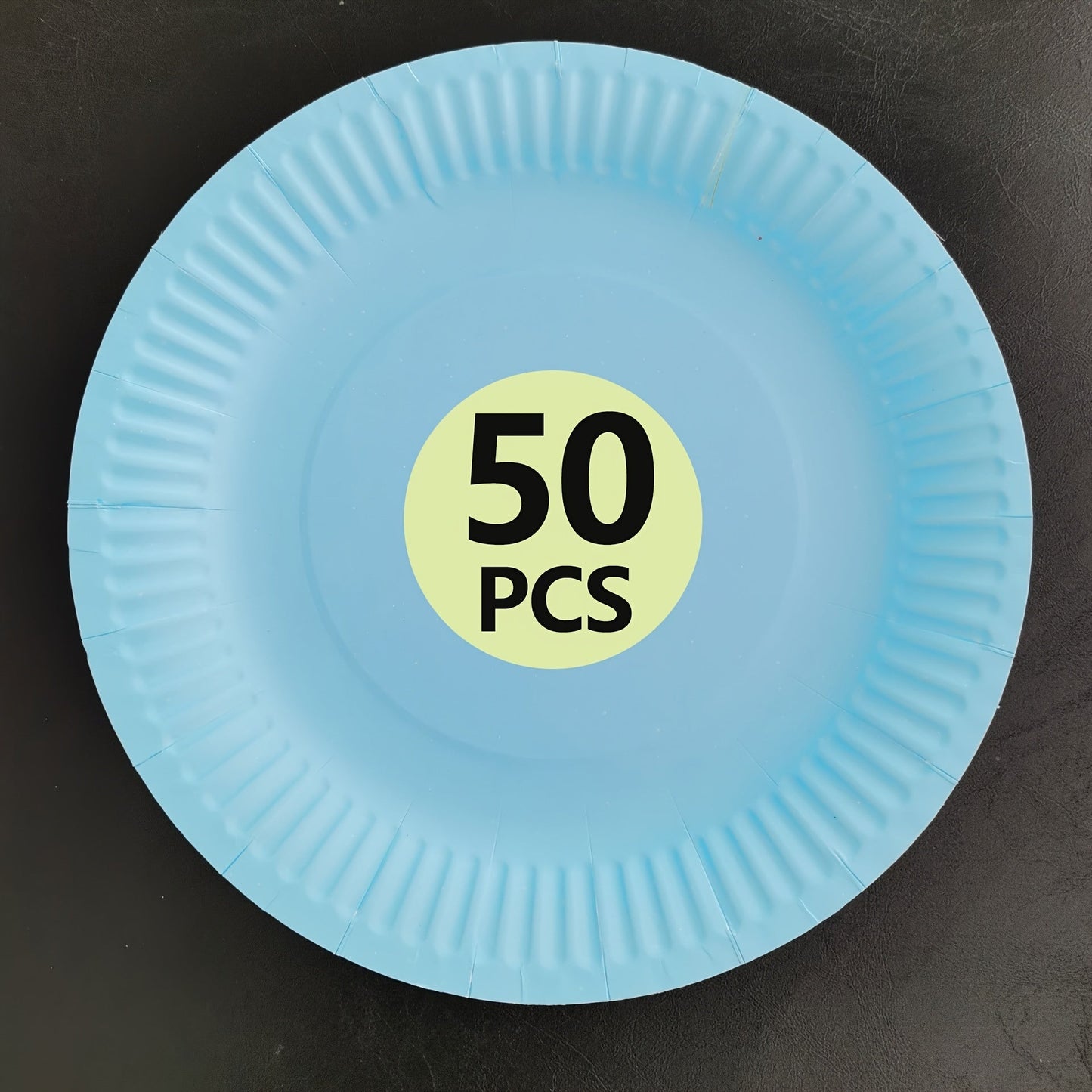 EcoPals Disposable Paper Plates Set of 50 - Includes 15.24/17.78/22.86 cm Round Uncoated Compostable Plates - Leak-Proof, Ideal for Snacks, Salads, Holidays, and DIY Crafts - Perfect for Christmas, Halloween, Easter, Hanukkah, and Thanksgiving