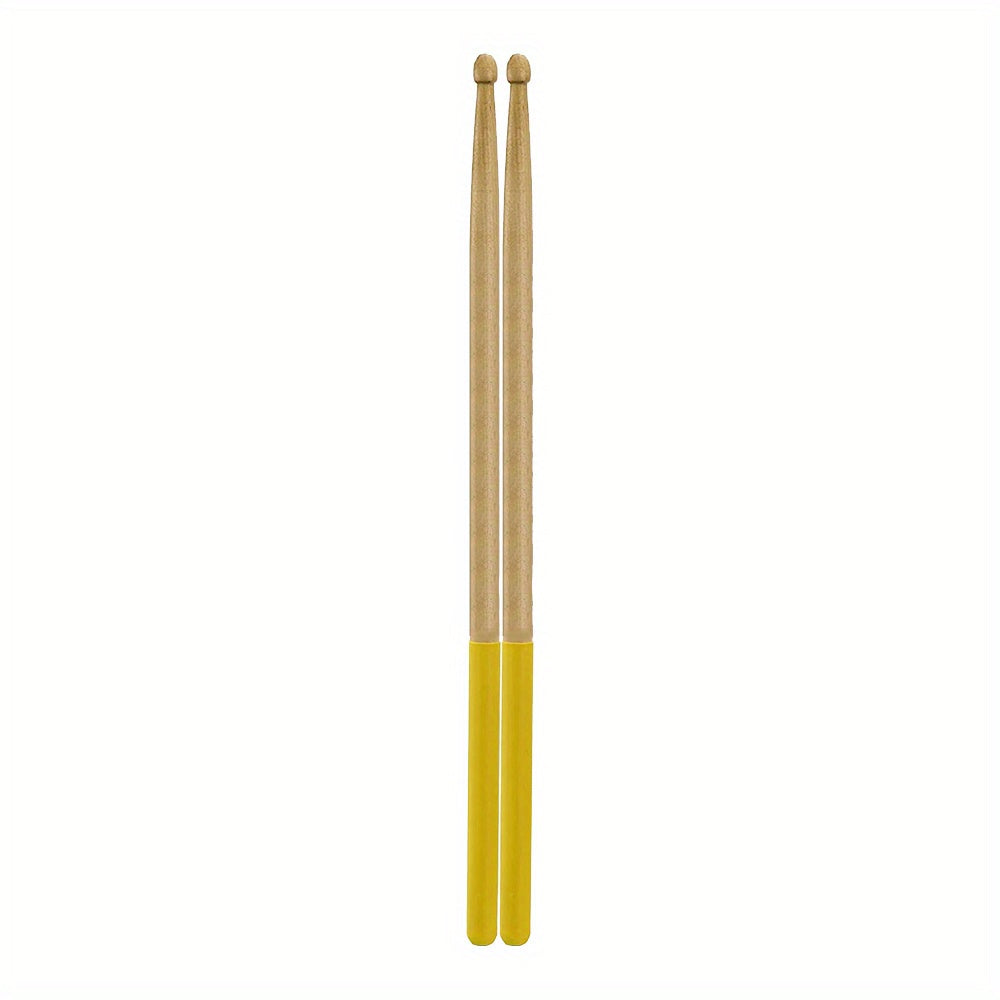 5A maple drumsticks with non-slip rubber handle, ideal for beginners. Available in 5 colors!