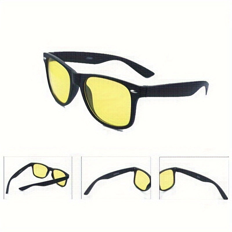 Night vision glasses with sports style, PC frame and lens. Anti glare for climbing, fishing, and running. Fashionable vintage look, no additional components included.