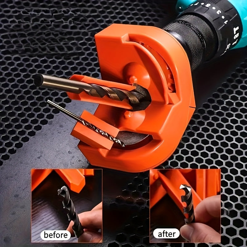 ProSharp Portable Drill Bit Sharpener - a manual handheld tool for chainsaw and drill bits made of durable metal and plastic, no electricity or batteries needed.