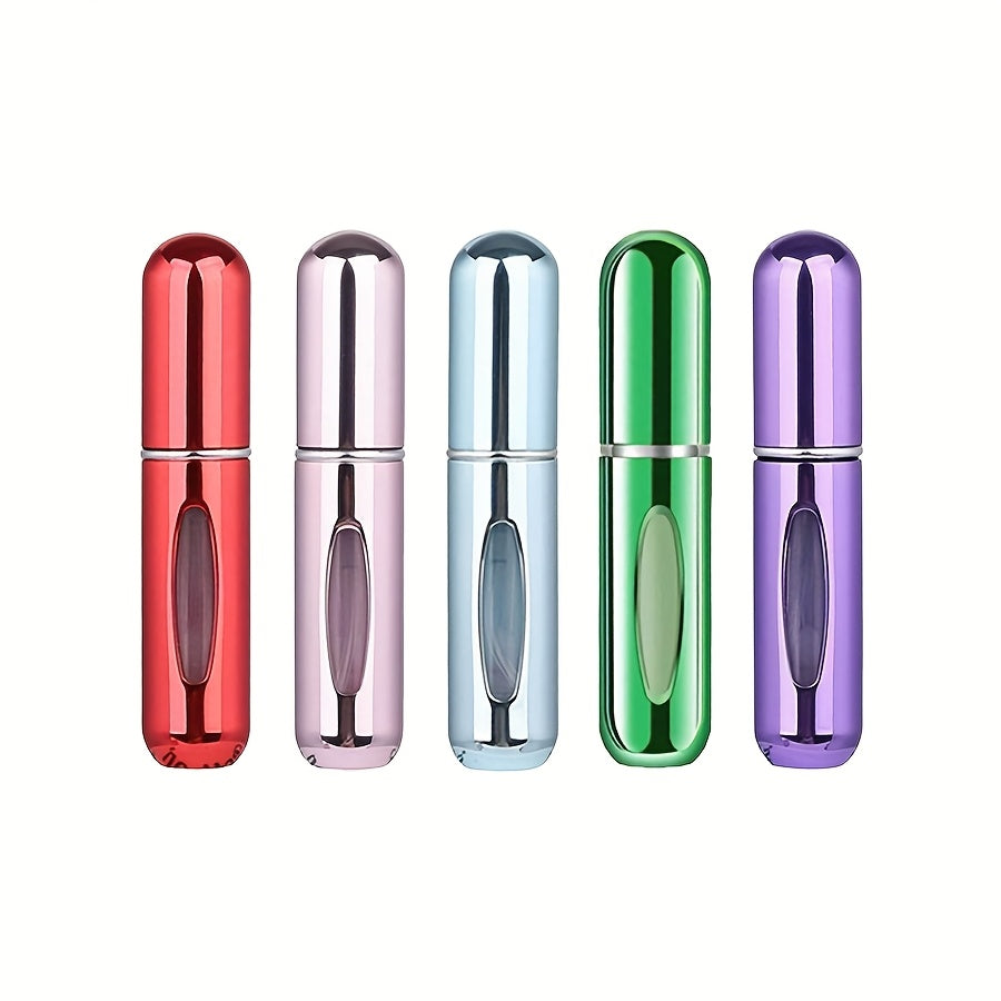 Refillable atomized perfume bottle ideal for travel and outings (5ml), suitable for men and women, makes a great gift.