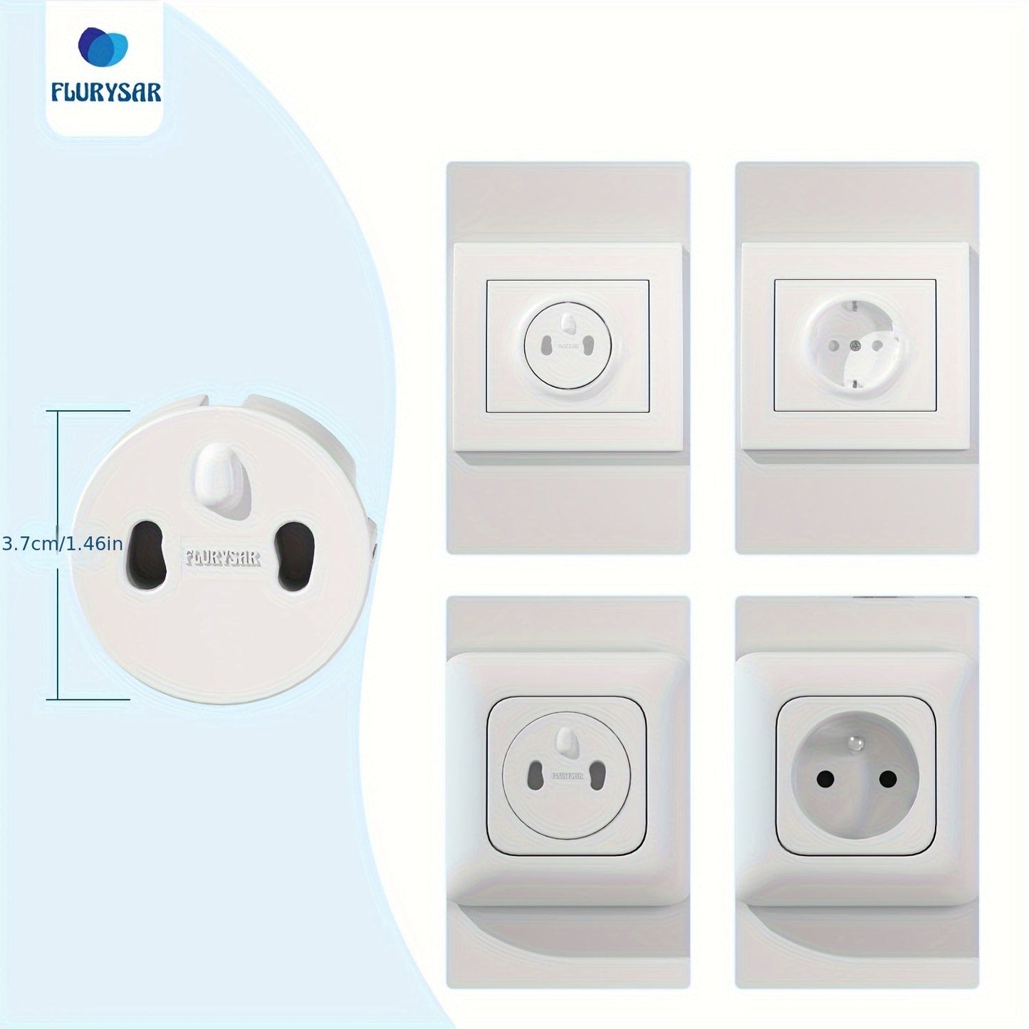 Protect your child with this 20-pack of safety outlet covers. These covers are made of BPA-free ABS material and are easy to install. They are white in color and compatible with French, German, Belgian, Polish, Slovak, Czech, Spanish, Dutch, and