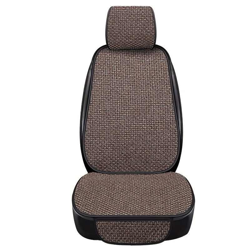 Non-slip, breathable linen car seat cushions for BMW, KIA, AUDI, and more. Easy care and all-season comfort.