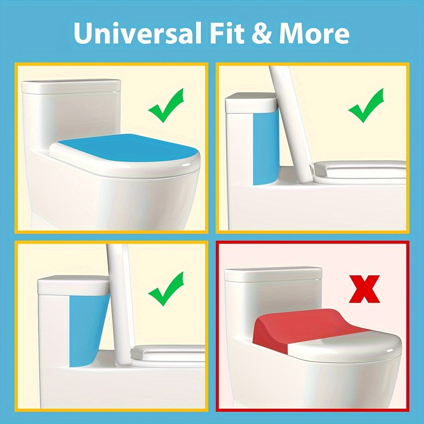 Toilet Safety Lock Set with Additional Pallet for Standard Toilets, Simple Installation and Lid Locking Mechanism, 1 Piece