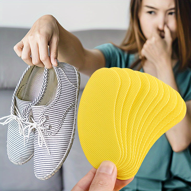 50/100pcs Disposable shoe stickers, portable and odor resistant, refreshes sports shoes with fragrant insole artifact, a great value set of scented shoe stickers.