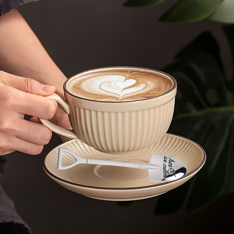 Set of 2 Couple Coffee Spoons - HIS and HER Ice Cream Coffee Spoons with Personalized Lettering - Stainless Steel