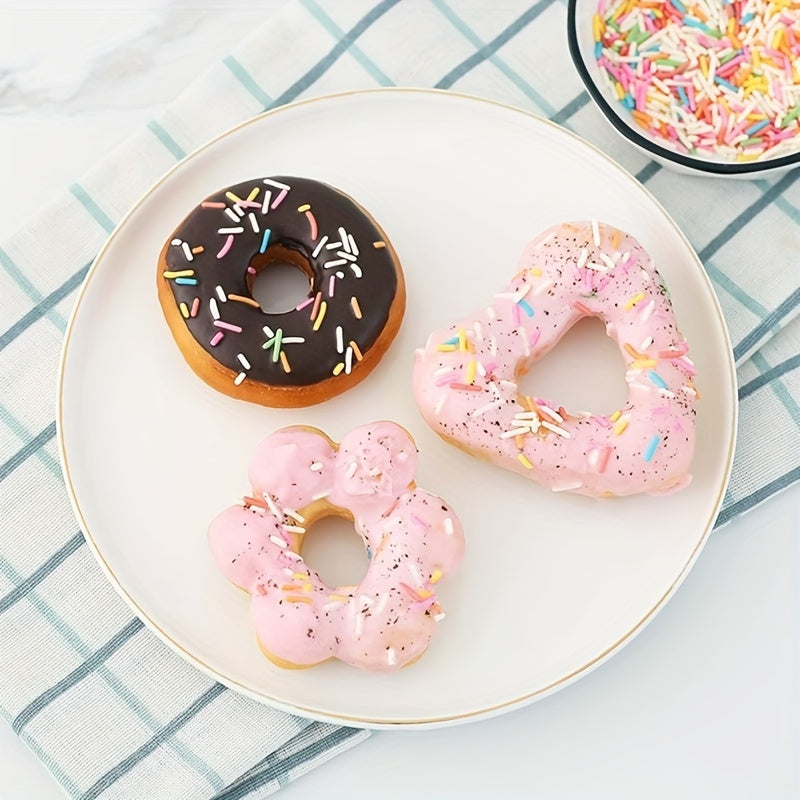 Festive Donut Pan Set - Durable ABS Plastic Doughnut Maker with Round Shapes for Baking Desserts - Perfect for Holiday Seasons like Christmas, Halloween, Thanksgiving, Diwali, Day of the Dead - Essential Baking Tools for Home, Food Truck, or Bakery