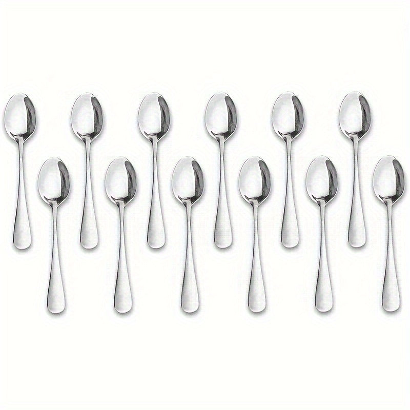 Set of 6 or 12 mini stainless steel coffee and tea spoons