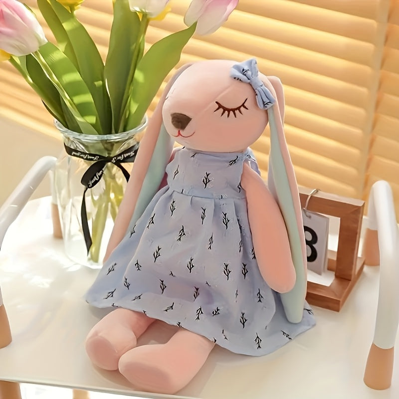 Adorable rabbit plush toy for events and parties, perfect Easter decoration and gift for Mother's Day, weddings, and carnivals. Great as a car ornament.