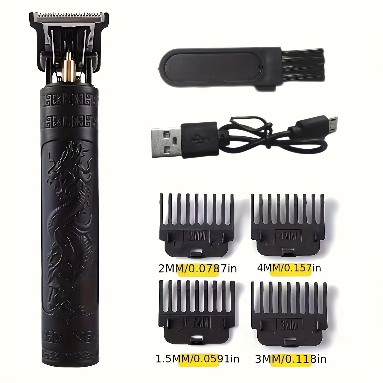 1pc Professional USB Rechargeable Electric Hair Clipper for Men, 36V Battery Operated, Stylish Gift for Dad and Partner.