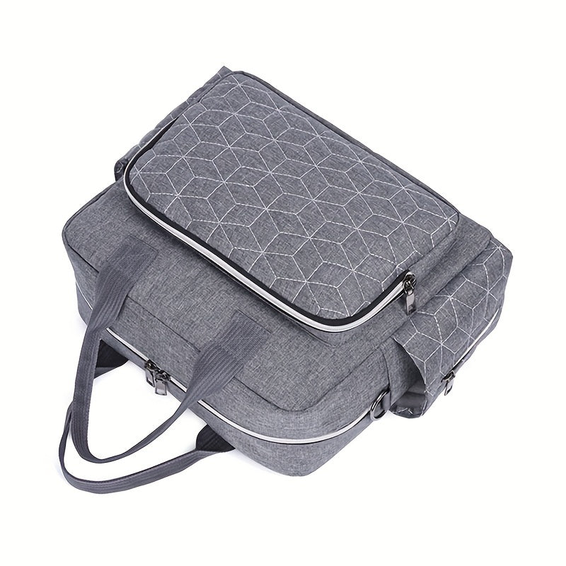 Large capacity diaper bag that doubles as a waterproof mummy bag, perfect for travel and everyday use. This durable crossbody bag can also be a shoulder bag, making it a versatile option for busy parents. A great gift for Christmas, Halloween