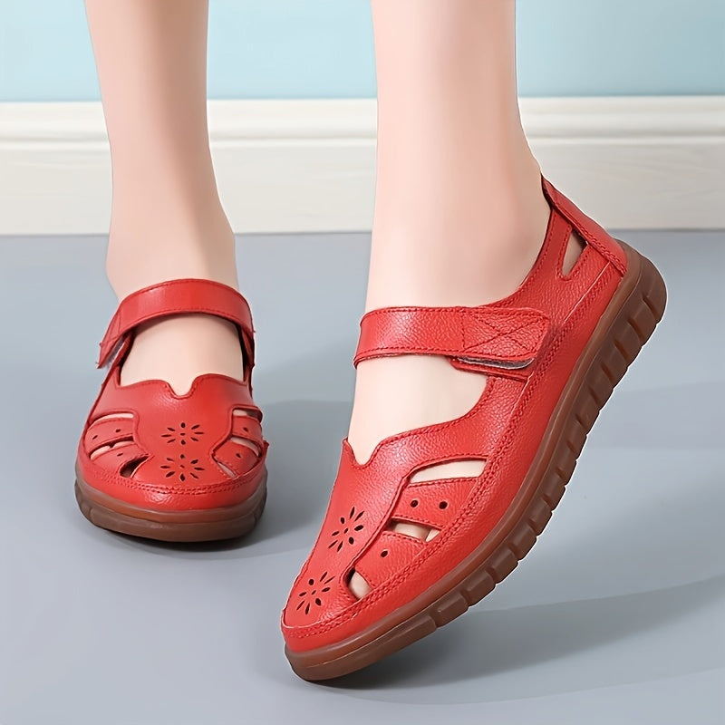 Womens comfy flats with soft sole and ankle belt