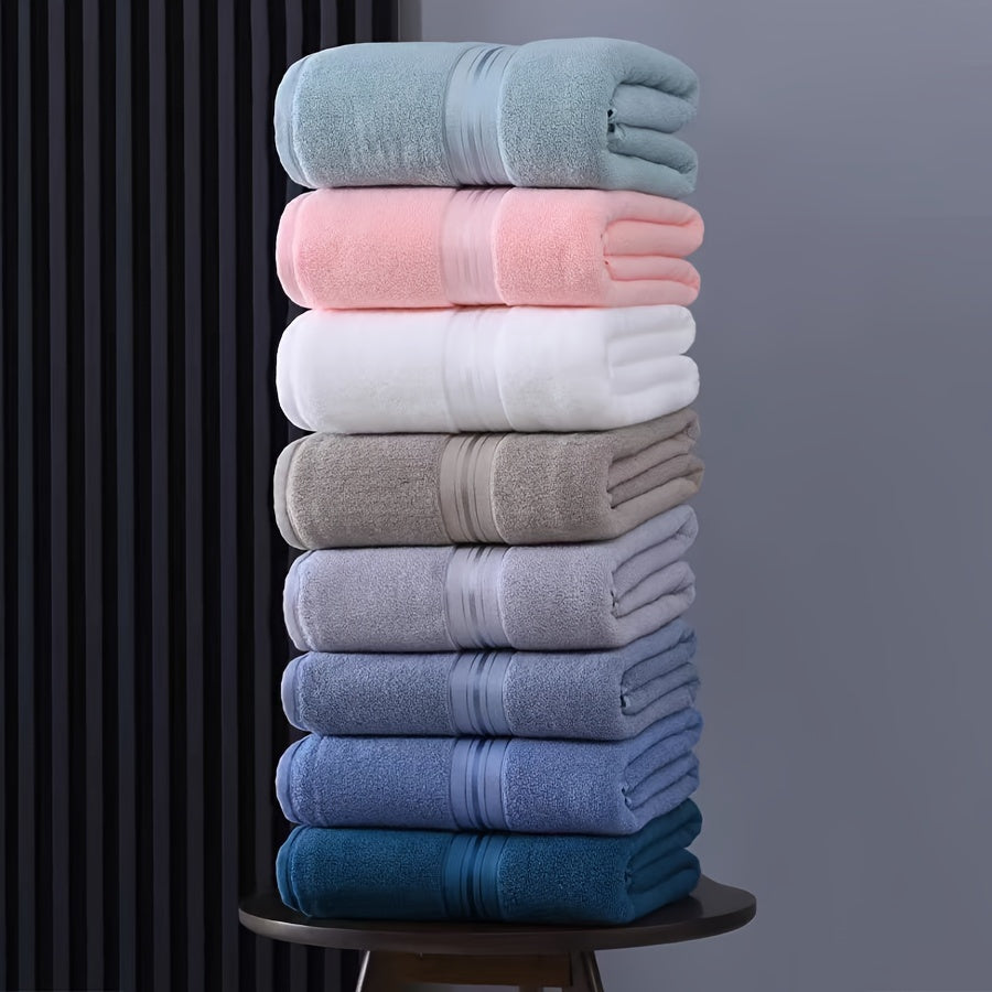 Soft, absorbent cotton bath towel perfect for home bathroom use.