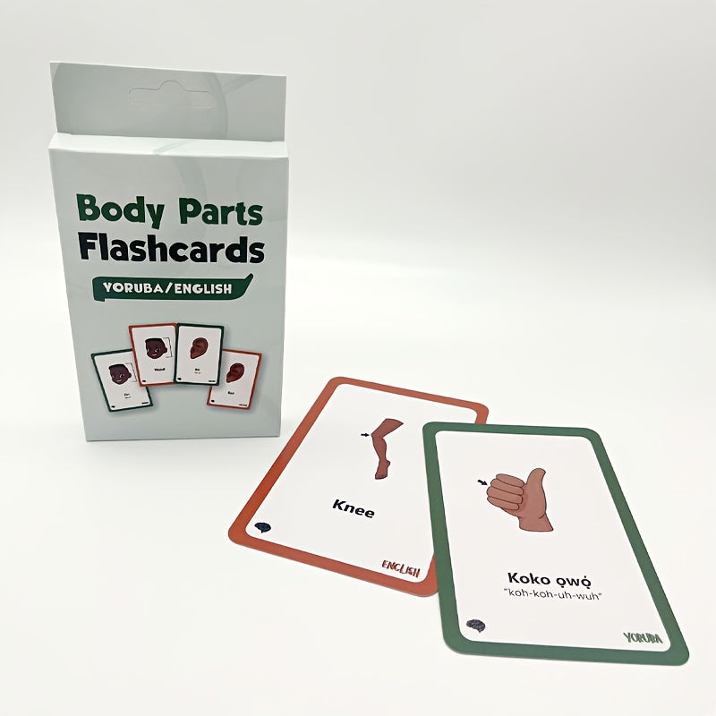 Flashcards for Kids Learning French: Animal, Body & Number Cards in Multiple African Languages for Cognitive Development in Four Languages