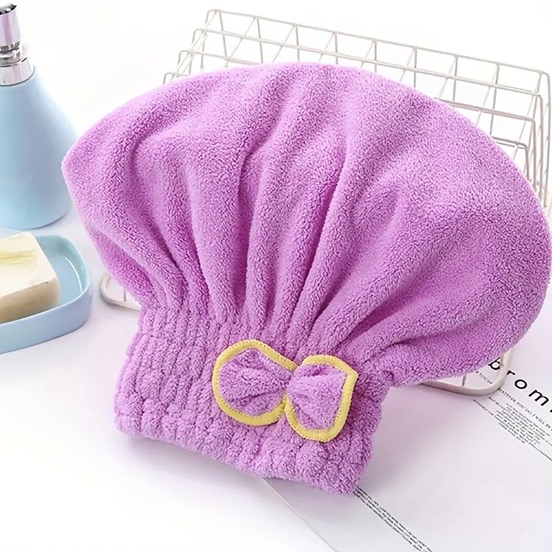 Ultra-fine fiber Women's dry hair cap. Soft, comfortable, highly absorbent.