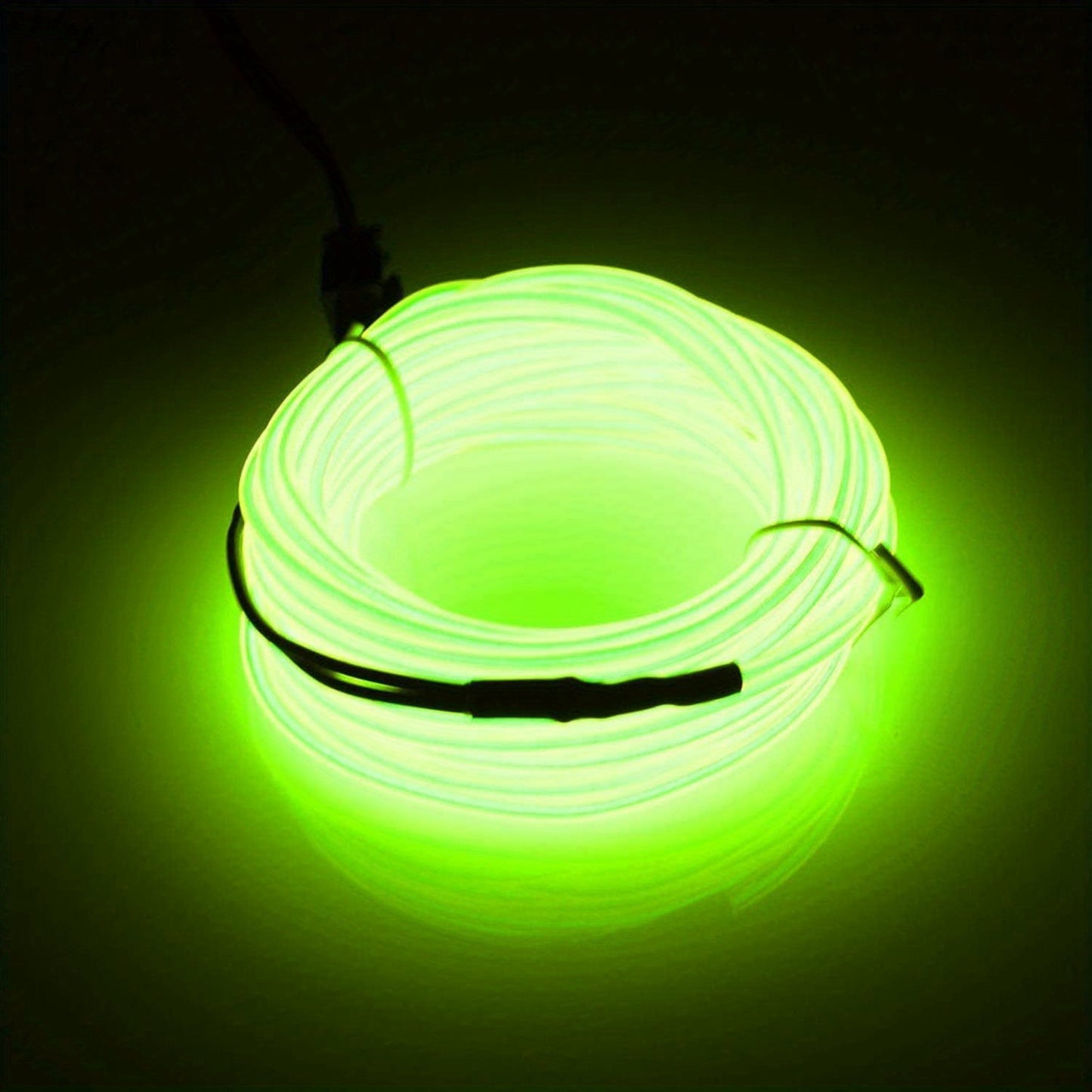 Neon light strip with EL wire battery pack for DIY decorations and parties.