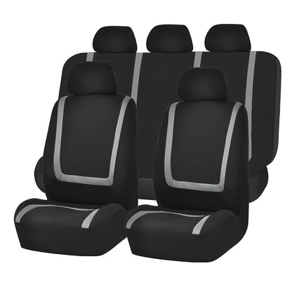 U-Design polyester car seat cover fits 5 seats.