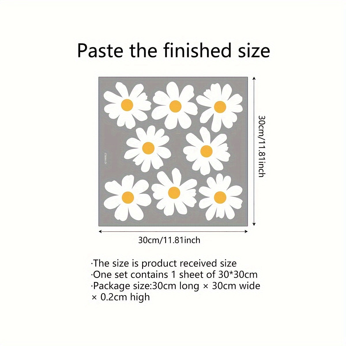 Modern Daisy Flower Window Decals - Made of Polyvinyl Chloride with Static Cling for Glass & Mirror - Can be Reused as Decorative Floral Patterns - Enhance Your Home with Embellished Wall Accents in Different Shapes, 5mil Thickness