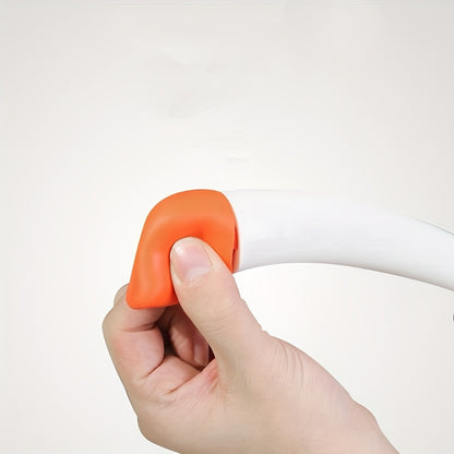 Swan-shaped toilet brush and holder made of durable plastic, freestanding with efficient cleaning design for stylish bathrooms.