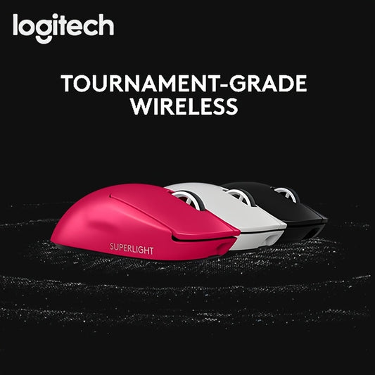 Logitech G PRO X SUPERLIGHT 2 LIGHTSPEED Wireless Gaming Mouse with HERO 2 sensor, LIGHTFORCE Hybrid Switches, and 44,000 DPI.