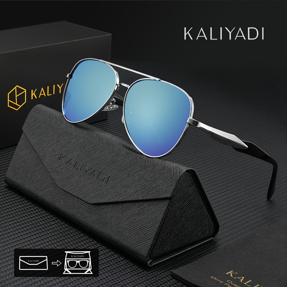 KALIYADI Men's Classic Fashion Glasses - Premium polarized metal frames for driving, fishing, and outdoor activities, perfect for Valentine's Day and other occasions.